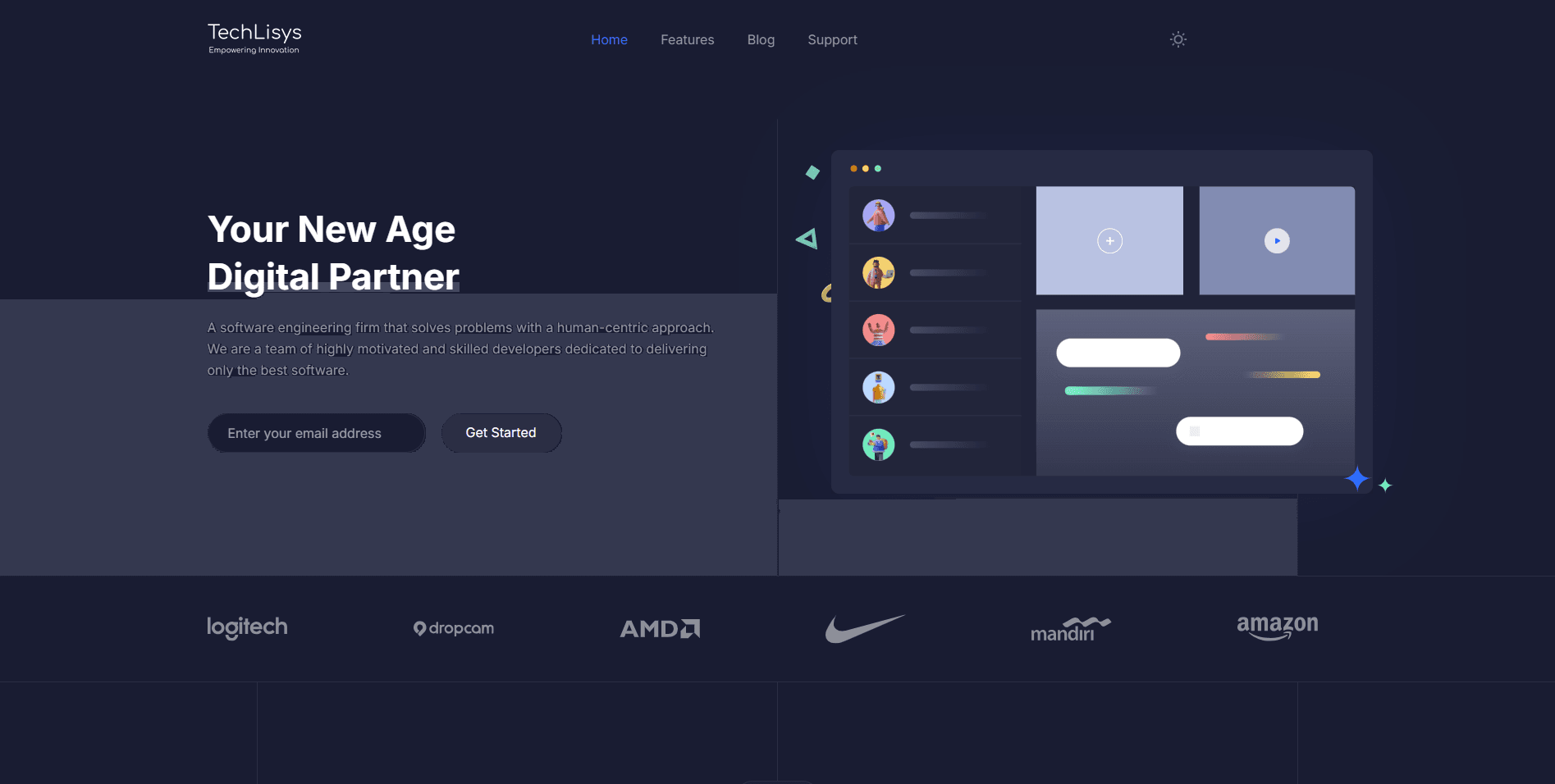 Techlis Has Neat & Clean User Interface.